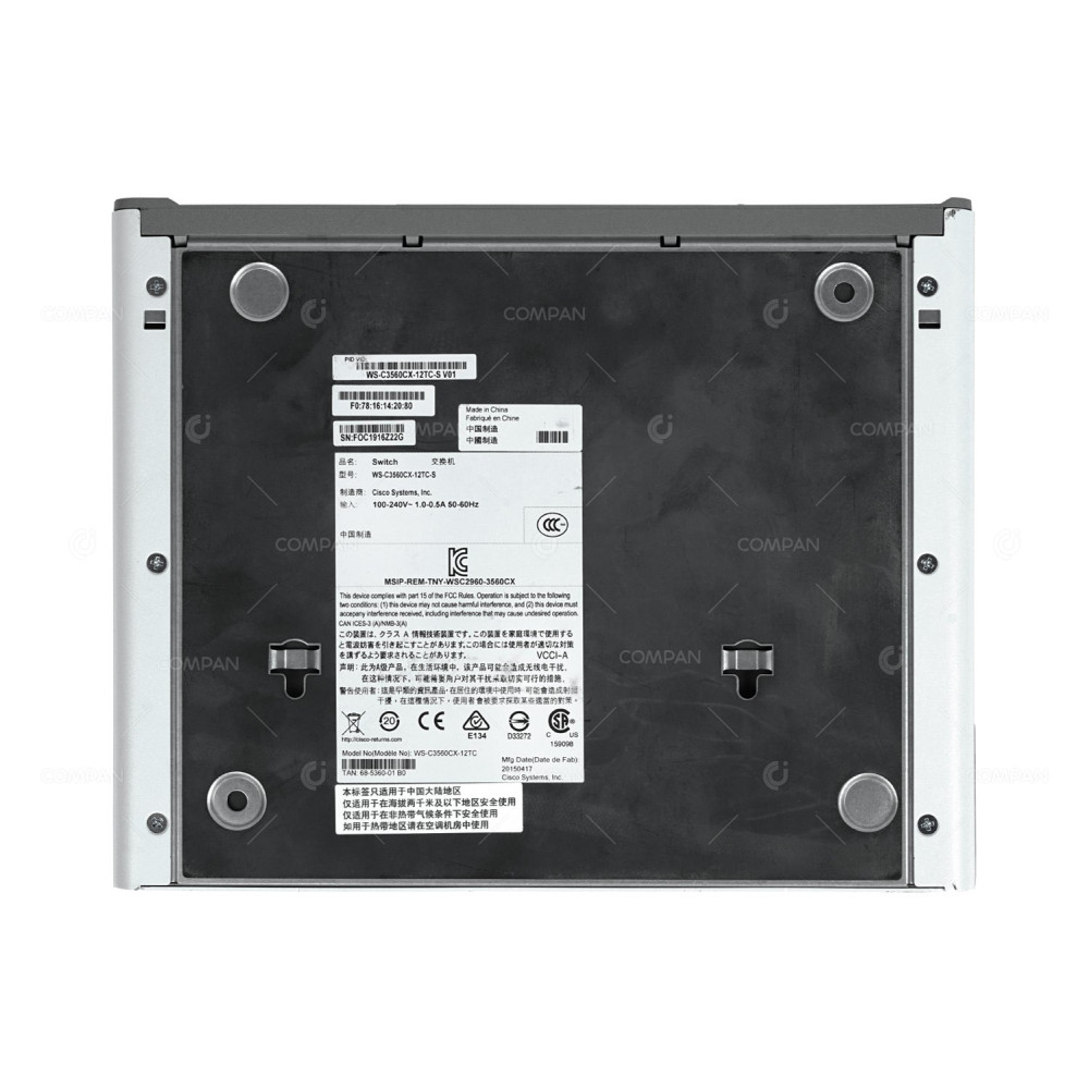 WS-C3560CX-12TC-S CISCO 3560-CX 12 PORT 1GB RJ-45 + 4 PORT 1GB UPLINKS